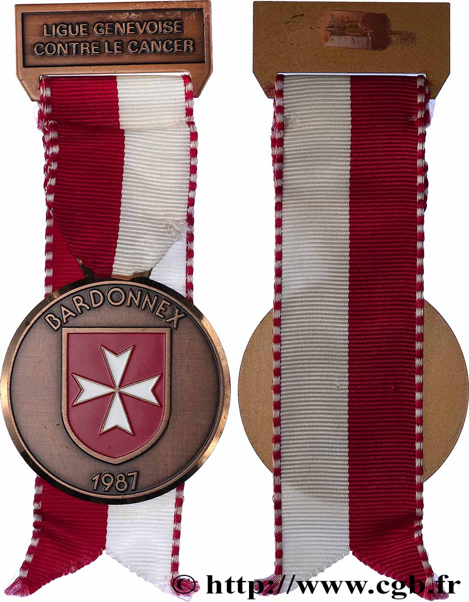 SUISSE Médaille, Ligue genevoise contre le cancer TTB+