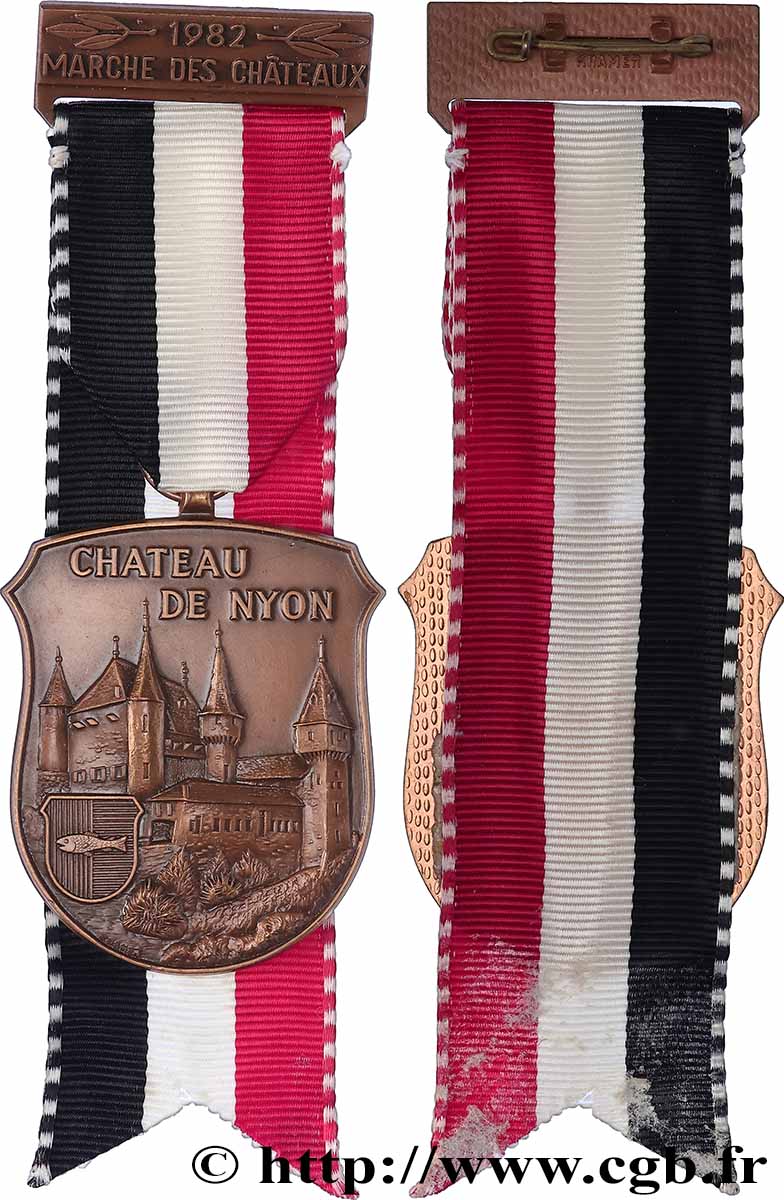 SUISSE - CANTON DE VAUD Médaille, Château de Nyon SUP