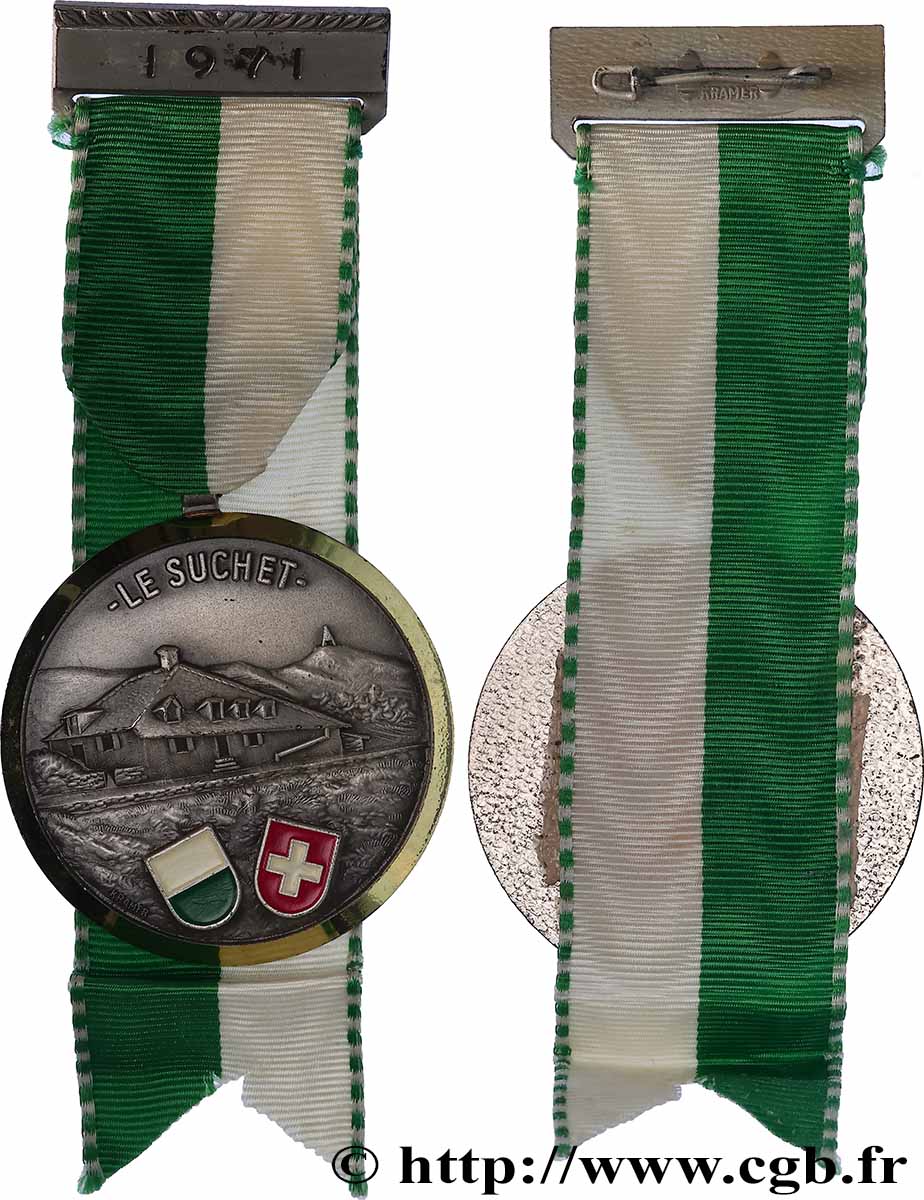 SUISSE - CANTON DE VAUD Médaille, Le Suchet TTB+