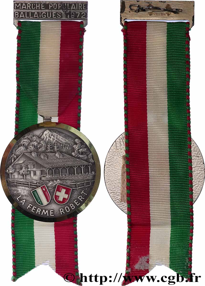 SUISSE - CANTON DE VAUD Médaille, Marche populaire, La ferme Robert TTB+