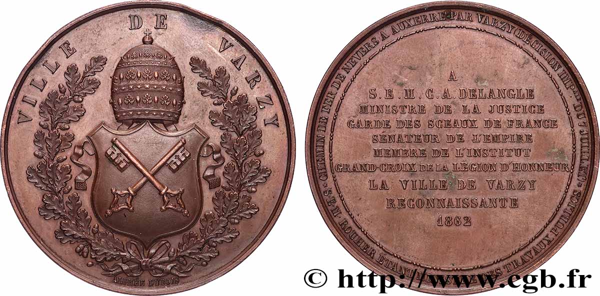 TROISIÈME RÉPUBLIQUE Médaille, Claude Alphonse Delangle TTB+