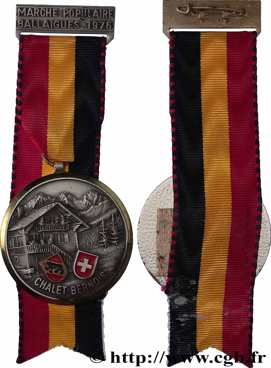 SUISSE - CANTON DE BERNE Médaille, Marche populaire TTB+