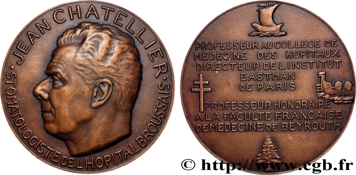 CINQUIÈME RÉPUBLIQUE Médaille, Jean Chatellier TTB+