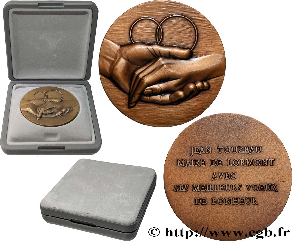 AMOUR ET MARIAGE Médaille, Avec les meilleurs voeux du maire SUP