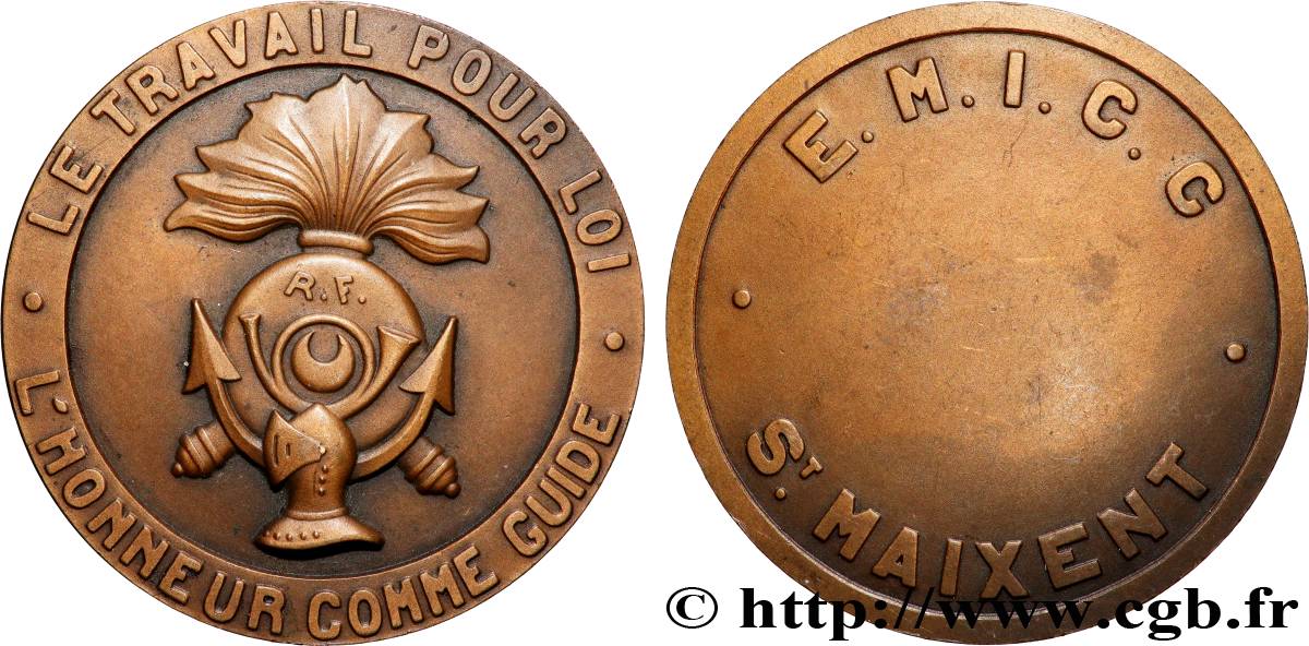 III REPUBLIC Médaille, École militaire d infanterie et des chars de combat, Saint Maixent AU
