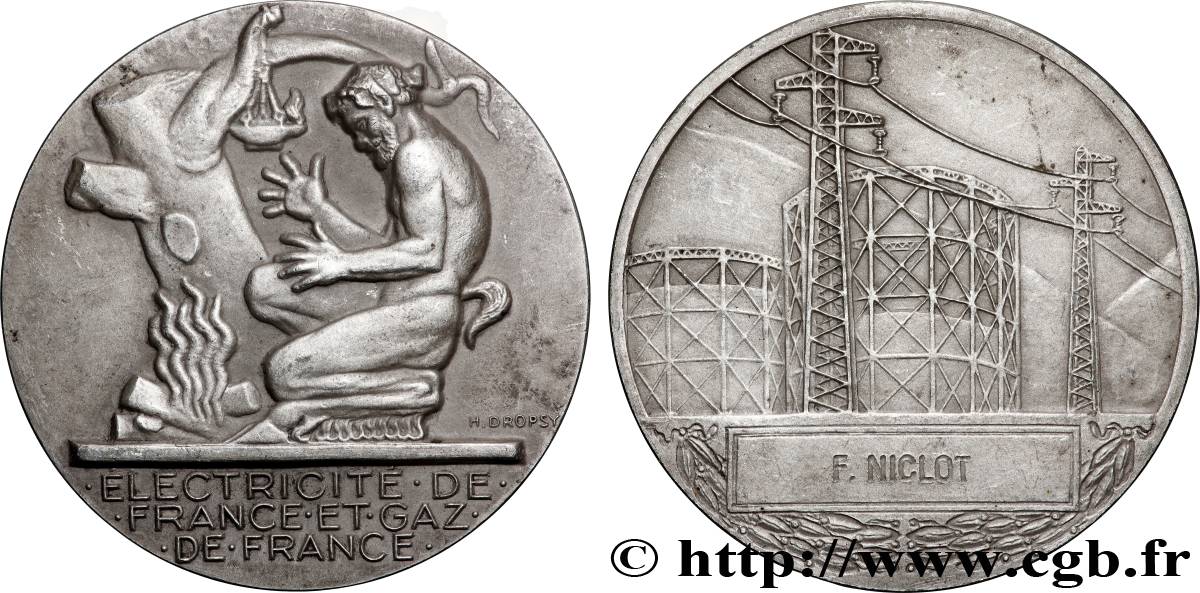 CINQUIÈME RÉPUBLIQUE Médaille de mérite EDF / GDF TTB+