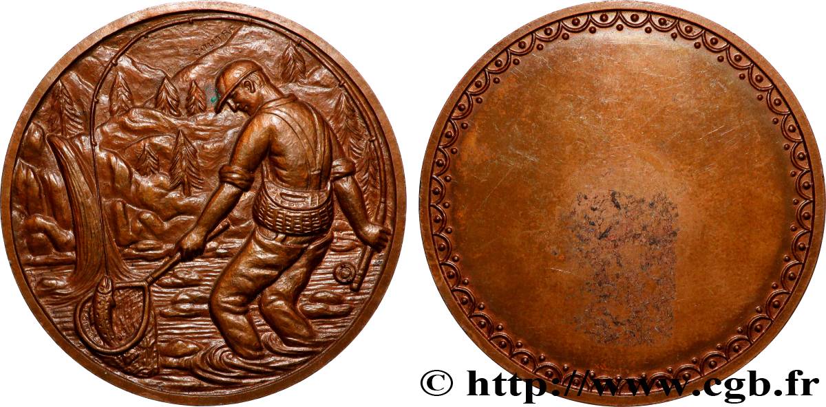 SOCIÉTÉS D AGRICULTURE, HORTICULTURE, PÊCHE ET CHASSE Médaille, Pêche TTB+