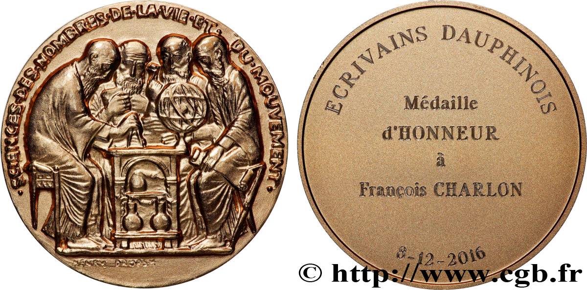 CINQUIÈME RÉPUBLIQUE Médailles, Écrivains dauphinois SUP