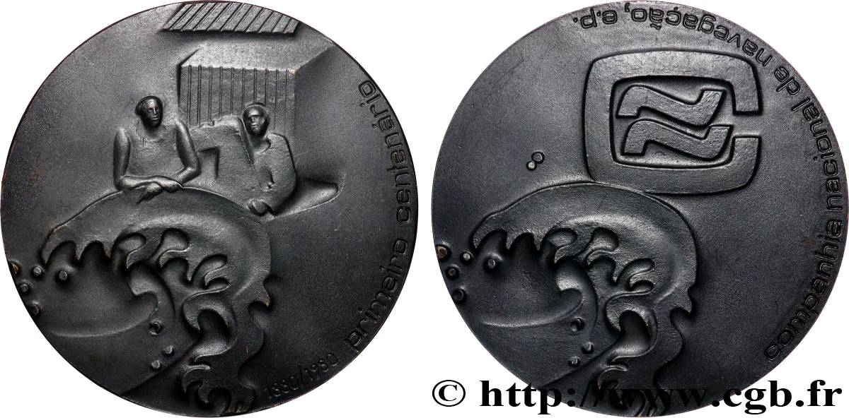 PORTUGAL Médaille, Centenaire de la Companhia Nacional de Navegação SUP