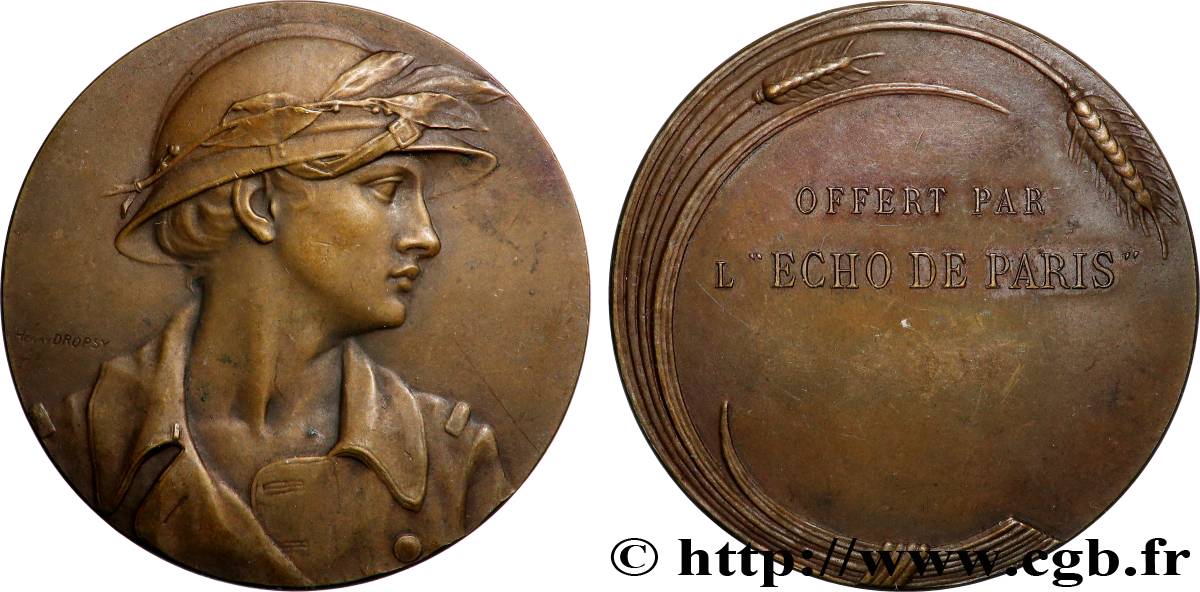 TROISIÈME RÉPUBLIQUE Médaille, L’écho de Paris SUP