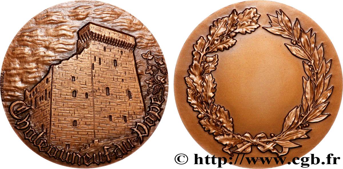 V REPUBLIC Médaille, Château de Châteauneuf-du-Pape AU
