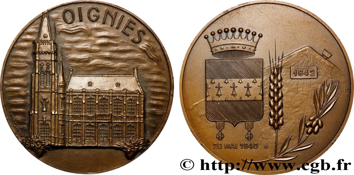 QUINTA REPUBLICA FRANCESA Médaille, Oignies MBC+