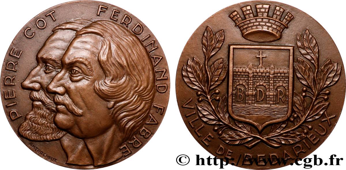FUNFTE FRANZOSISCHE REPUBLIK Médaille, Pierre Auguste Cot et Ferdinand Fabre VZ
