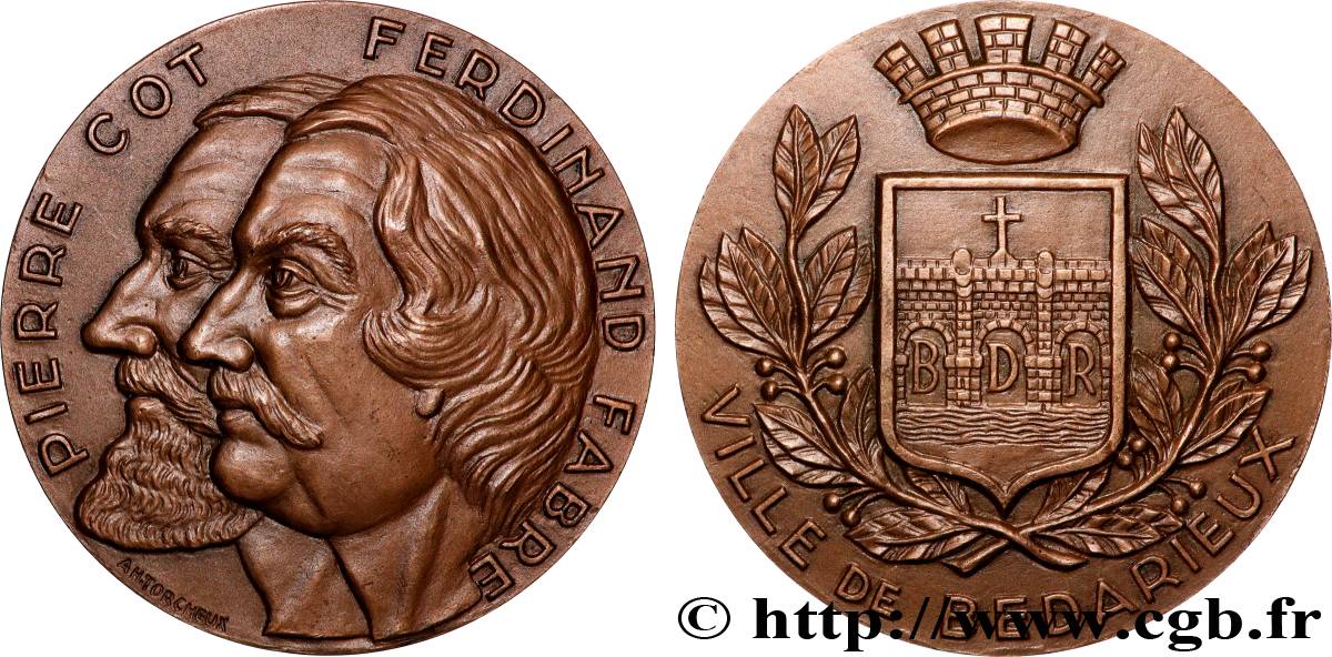 FUNFTE FRANZOSISCHE REPUBLIK Médaille, Pierre Auguste Cot et Ferdinand Fabre VZ
