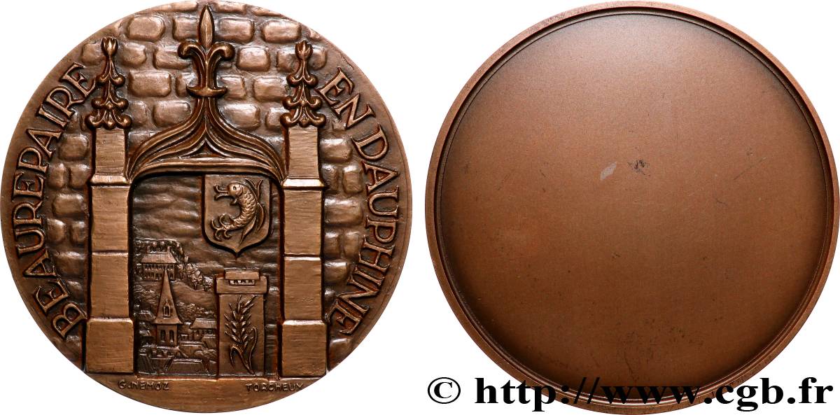 CINQUIÈME RÉPUBLIQUE Médaille, Beaurepaire en Dauphiné TTB+