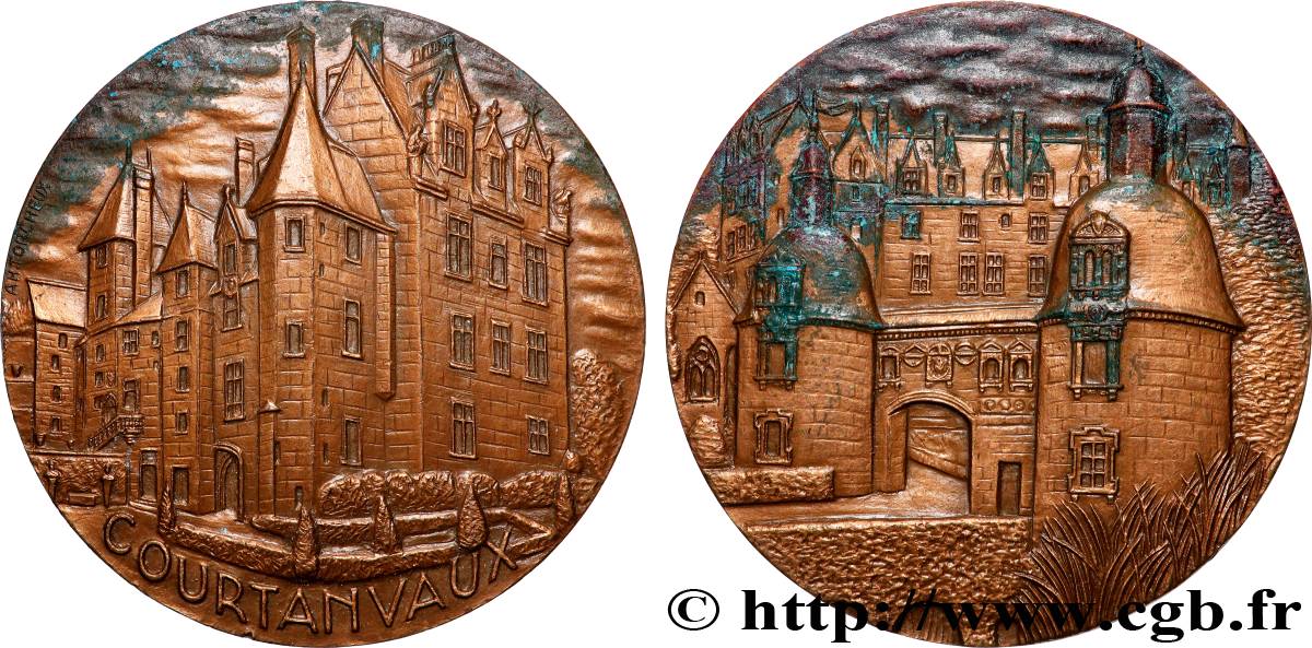 CINQUIÈME RÉPUBLIQUE Médaille, Château de Courtanvaux TTB+