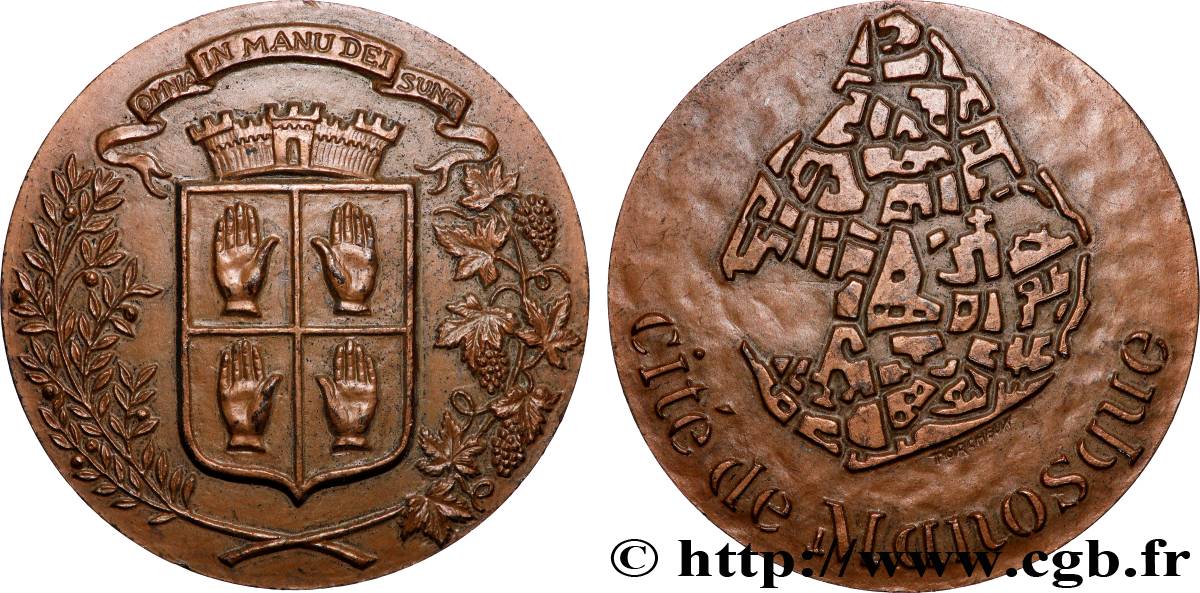 CINQUIÈME RÉPUBLIQUE Médaille, Cité de Manosque TTB+