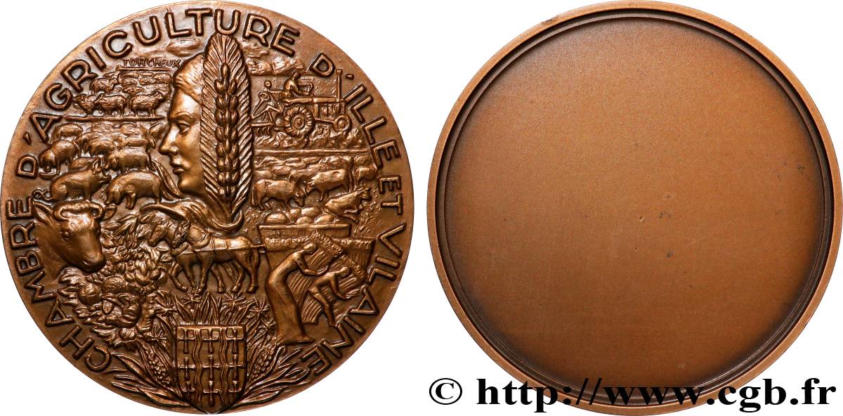 FUNFTE FRANZOSISCHE REPUBLIK Médaille, Chambre d agriculture d Ille-et-Vilaine VZ