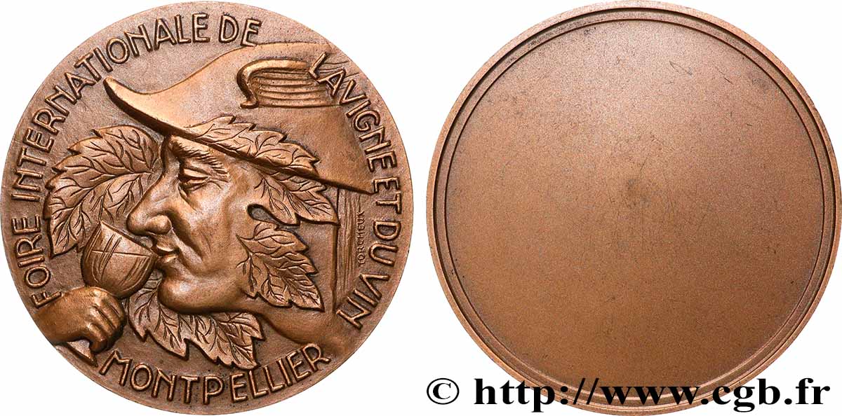 CINQUIÈME RÉPUBLIQUE Médaille, Foire internationale de la vigne et du vin SUP