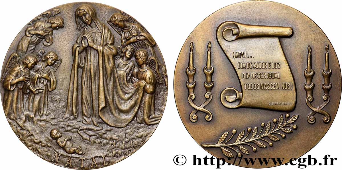 PORTUGAL Médaille, La Nativité TTB+