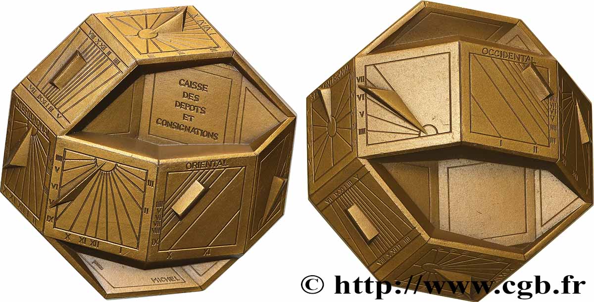 V REPUBLIC Médaille, Caisse des dépôts et consignations AU