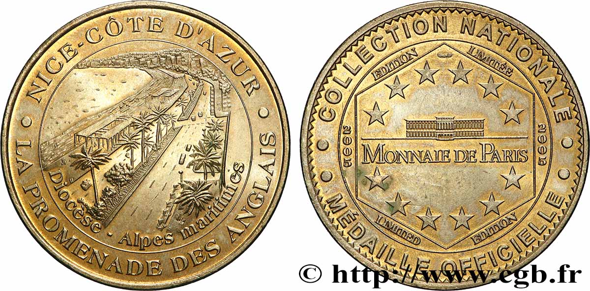 MÉDAILLES TOURISTIQUES Médaille, La promenade des anglais TTB+