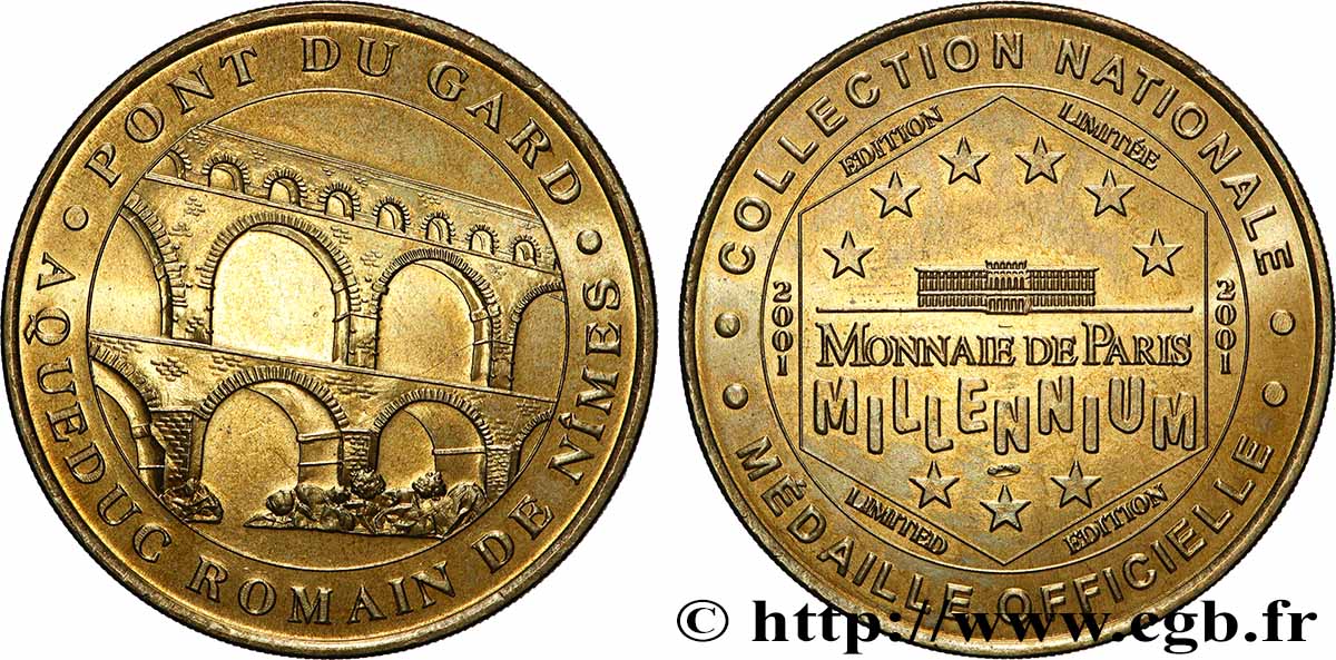 MÉDAILLES TOURISTIQUES Médaille touristique, Pont du Gard TTB+
