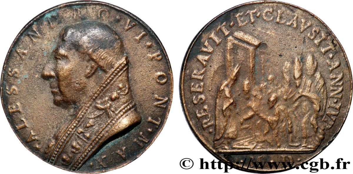 ITALIA - STATO PONTIFICIO ALESSANDRO VI (Rodrigo Borgia) Fonte, Fermeture de la Porte Sainte à l occasion de l Année Sainte BB