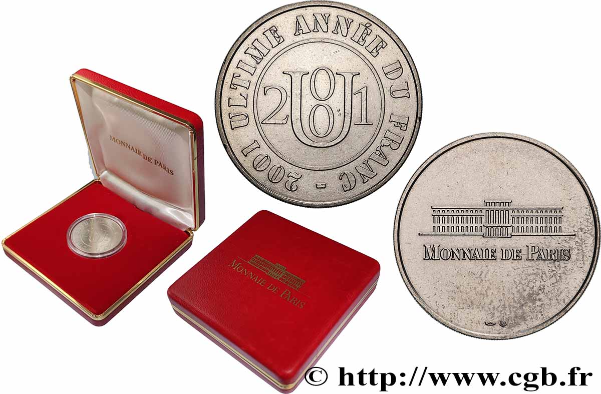 QUINTA REPUBLICA FRANCESA Médaille, Ultime année du Franc MBC+