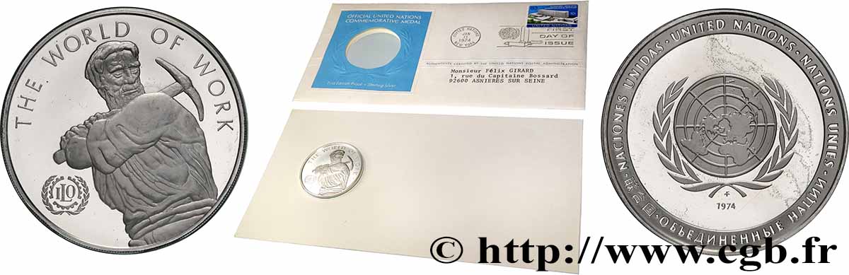 LES MÉDAILLES DES NATIONS DU MONDE Médaille, Nations Unis MS