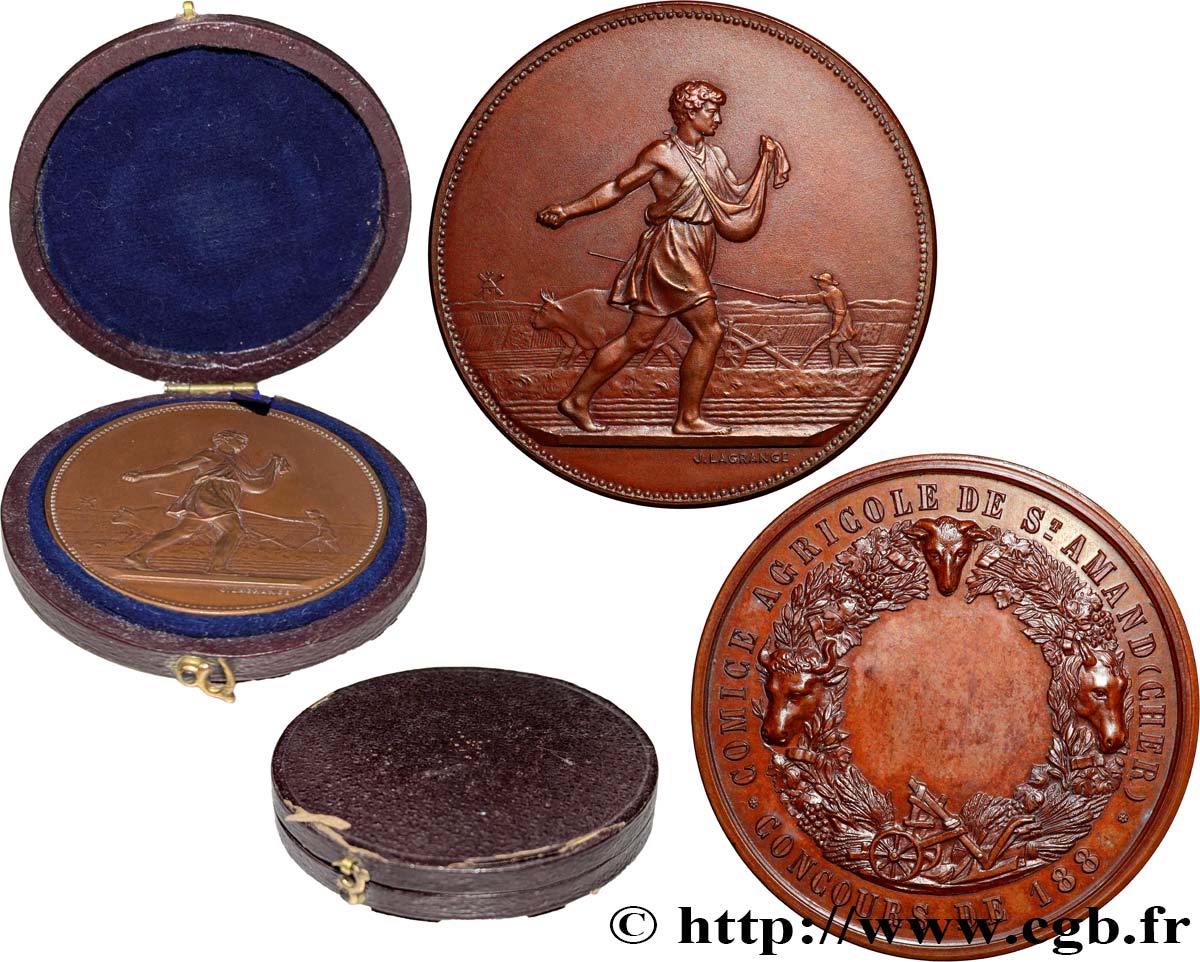 TROISIÈME RÉPUBLIQUE Médaille, Comice agricole de Saint Amand TTB+