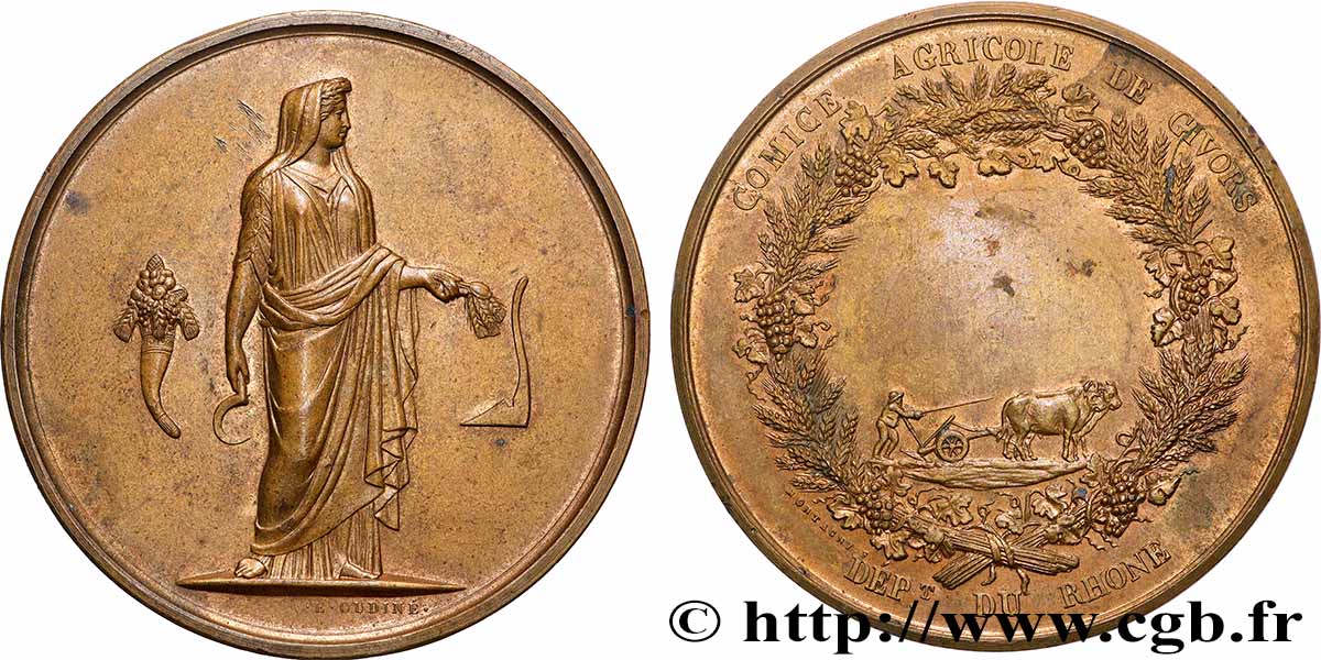 SOCIÉTÉS D AGRICULTURE, HORTICULTURE, PÈCHE ET CHASSE Médaille, Comice agricole MBC