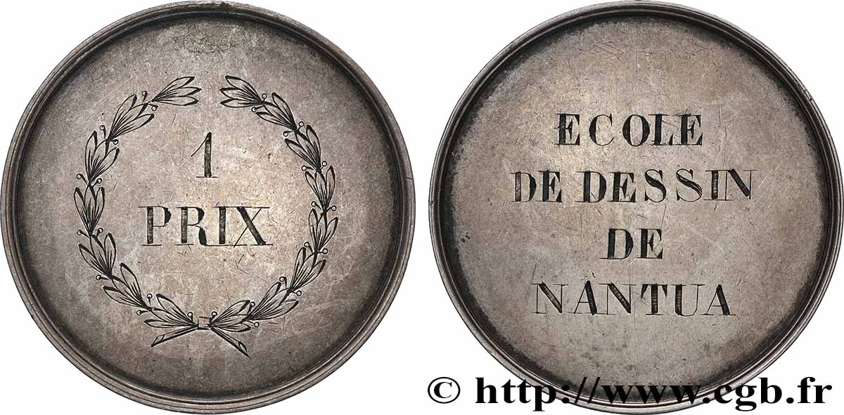 ART, PEINTURE ET SCULPTURE Médaille, École de dessin, Premier prix TTB+