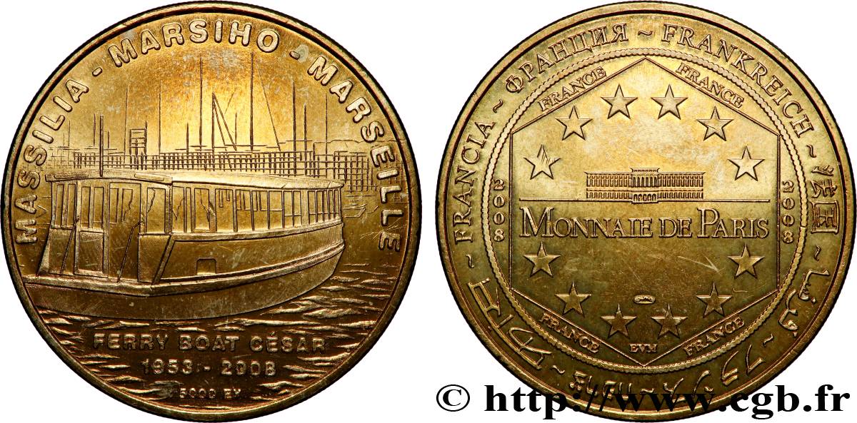 TOURISTIC MEDALS Médaille touristique, Ferry de Marseille AU