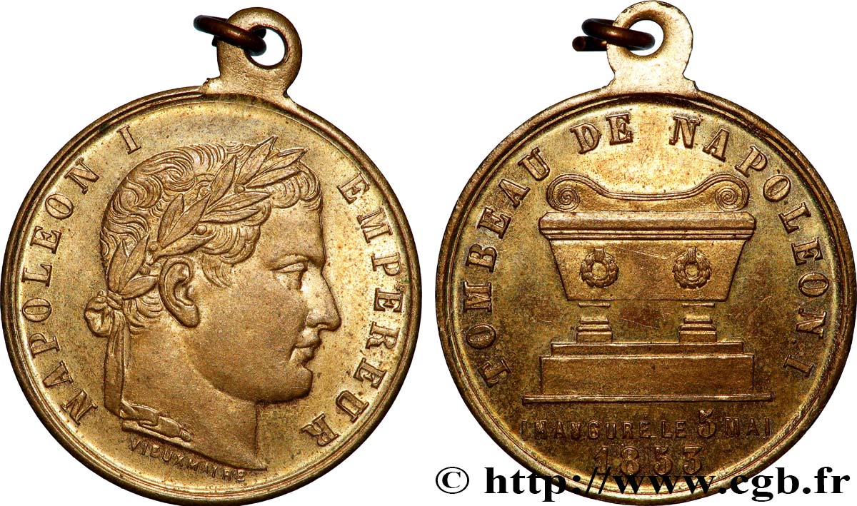 SECOND EMPIRE Médaille, Inauguration du tombeau de Napoléon Ier TTB+