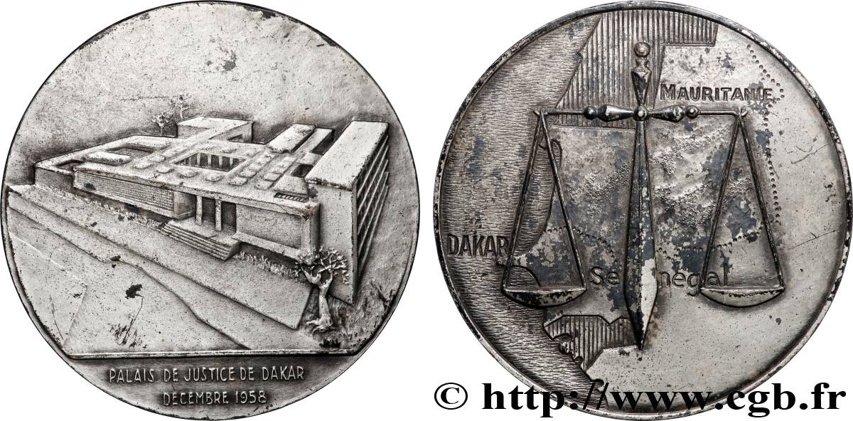 AFRIQUE FRANÇAISE - SÉNÉGAL Médaille, Palais de justice de Dakar TTB+