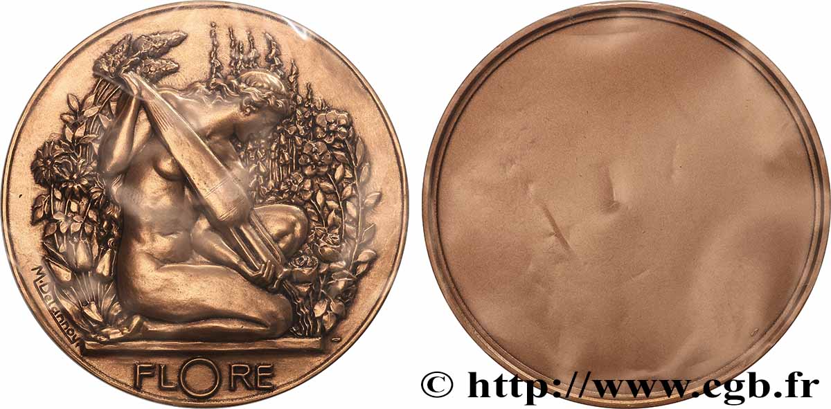 CINQUIÈME RÉPUBLIQUE Médaille, Flore, refrappe SPL