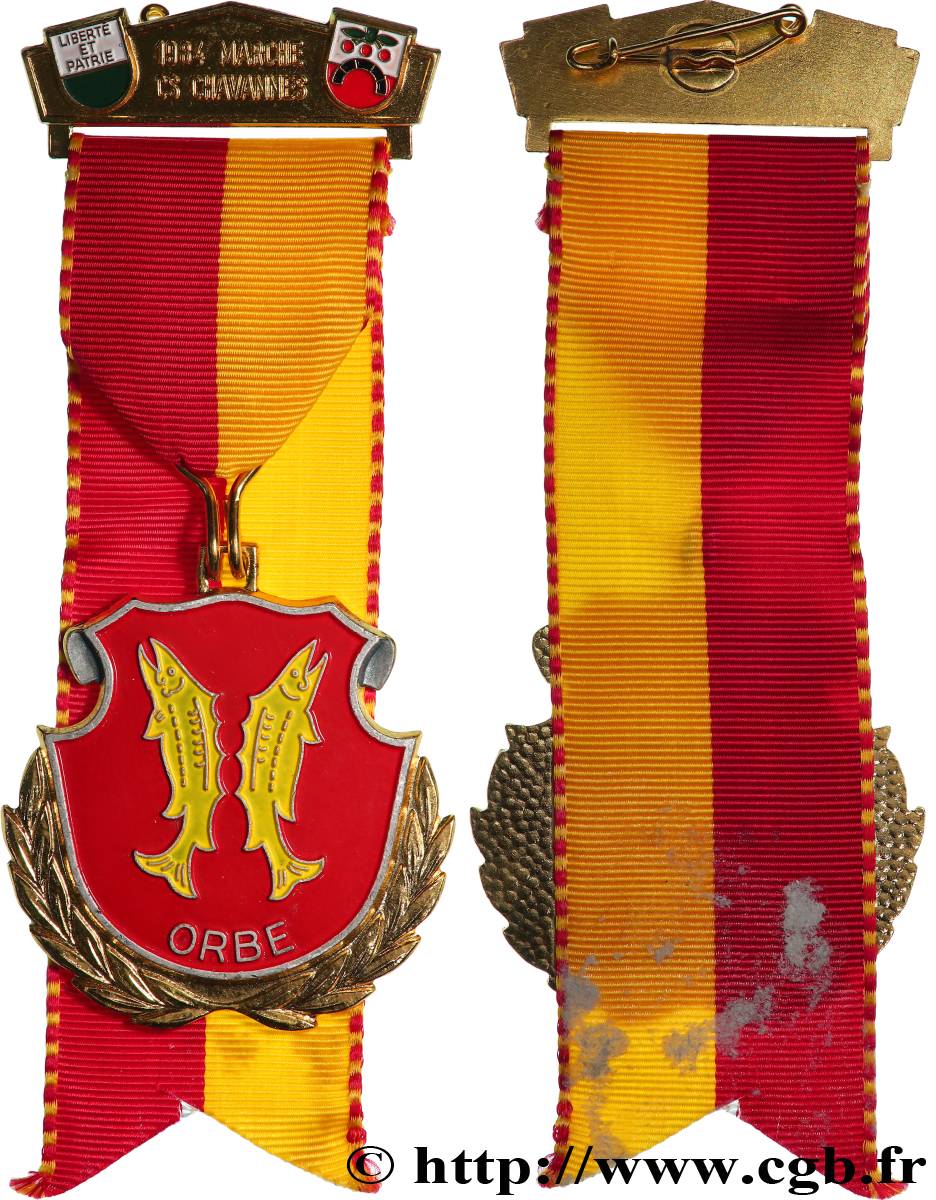 SUISSE - CANTON DE VAUD Médaille, Orbe TTB+