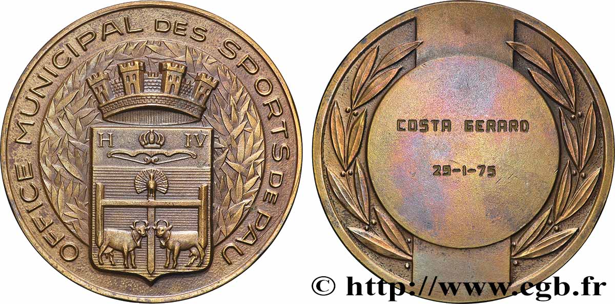 V REPUBLIC Médaille, Conseil municipal des sports AU