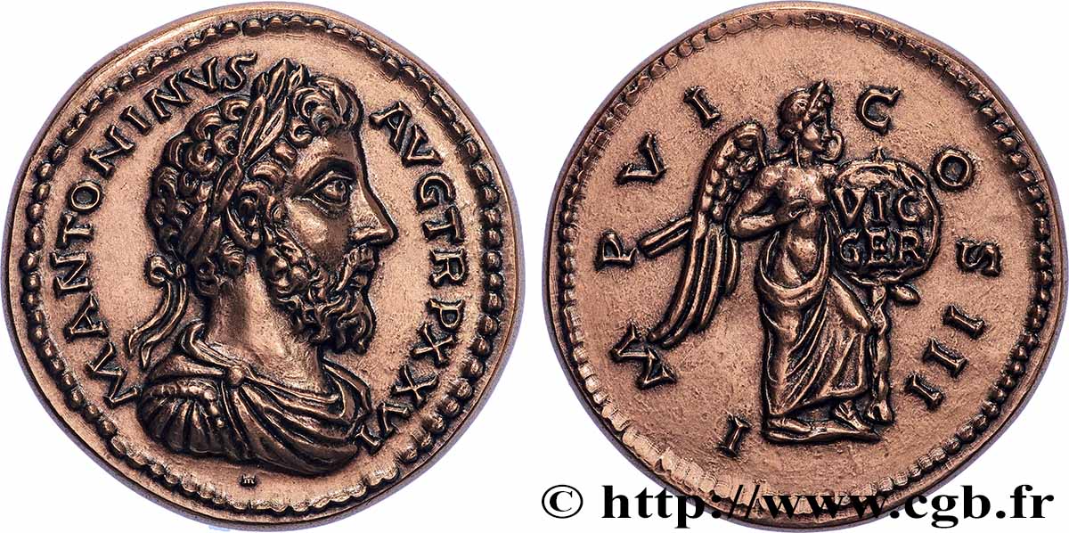 V REPUBLIC Médaille, Reproduction du Sesterce de Marc Aurèle AU