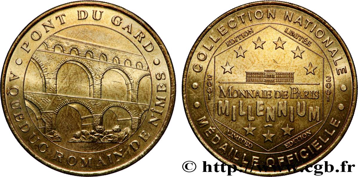 MÉDAILLES TOURISTIQUES Médaille touristique, Pont du Gard, Nîmes TTB+