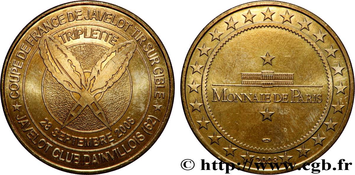 MÉDAILLES TOURISTIQUES Médaille touristique, Coupe de France de javelot TTB+