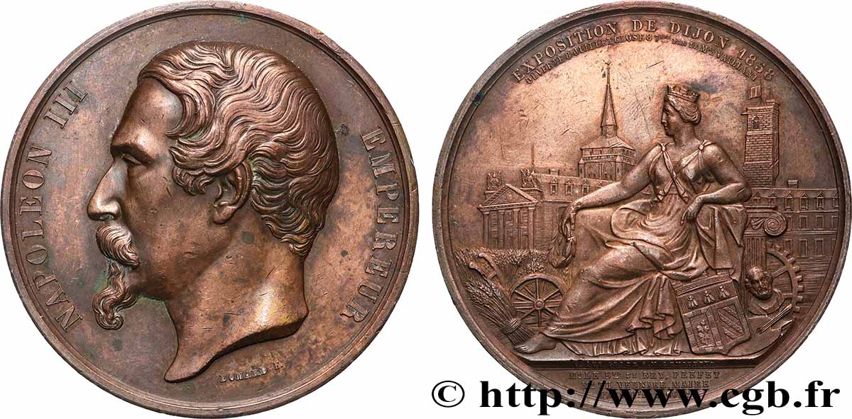 SECOND EMPIRE Médaille, Exposition de Dijon TTB