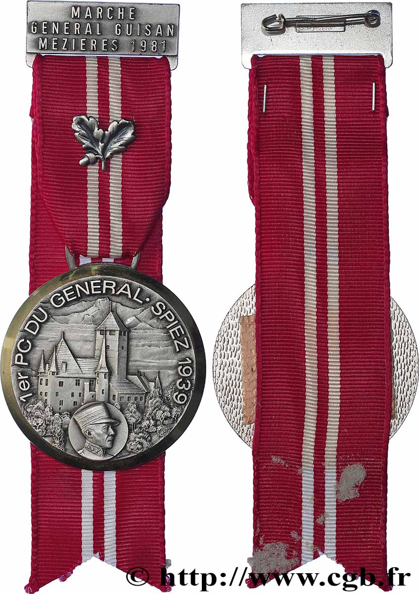SVIZZERA Médaille, Marche général Guisan SPL