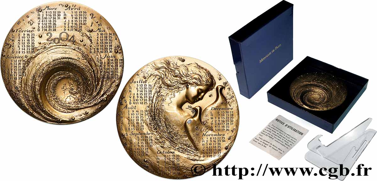 CINQUIÈME RÉPUBLIQUE Médaille calendrier, Europe SUP/TTB+