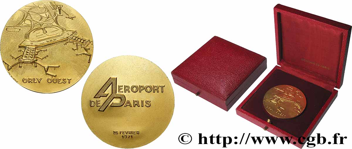 CINQUIÈME RÉPUBLIQUE Médaille, Orly Ouest SUP