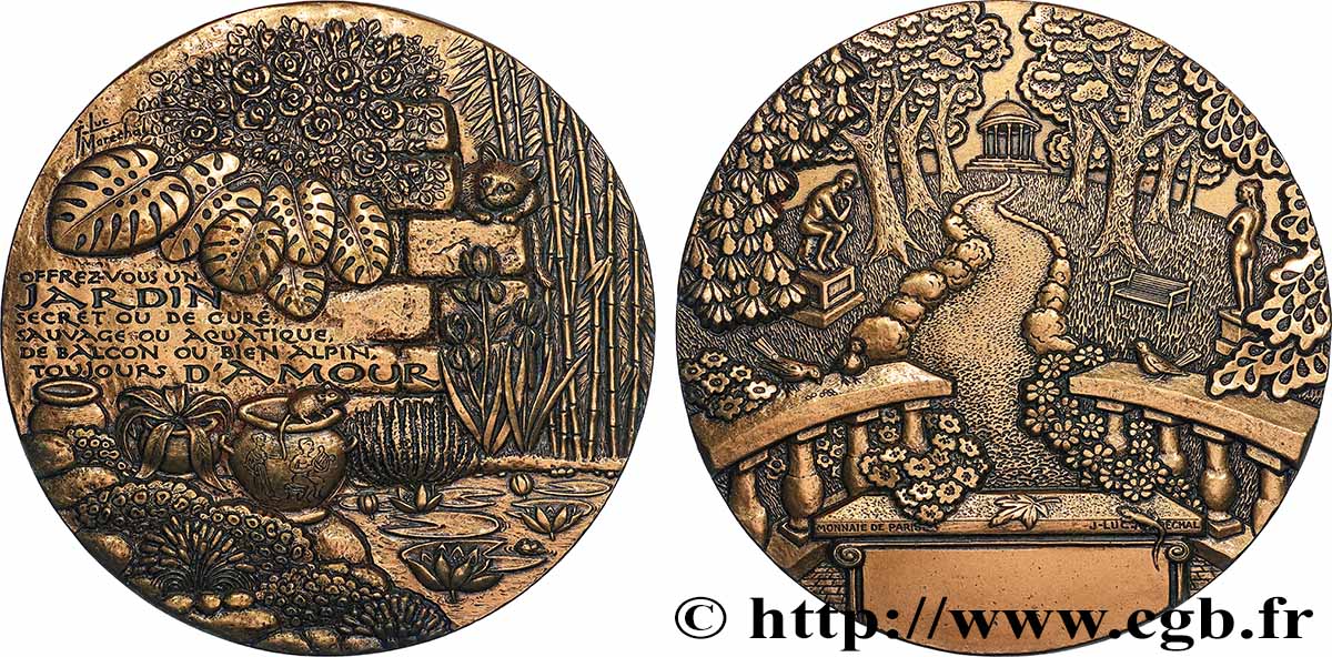 CINQUIÈME RÉPUBLIQUE Médaille, Offrez-vous un jardin secret SUP