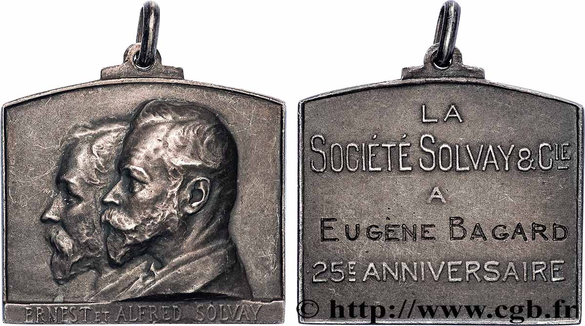 ENTREPRISES, INDUSTRIES ET COMMERCES DIVERS Plaquette, Ernest et Alfred Solvay q.SPL
