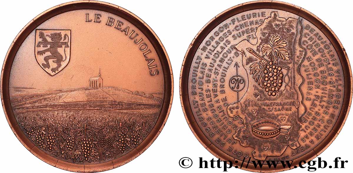 CINQUIÈME RÉPUBLIQUE Médaille, Le Beaujolais TTB+