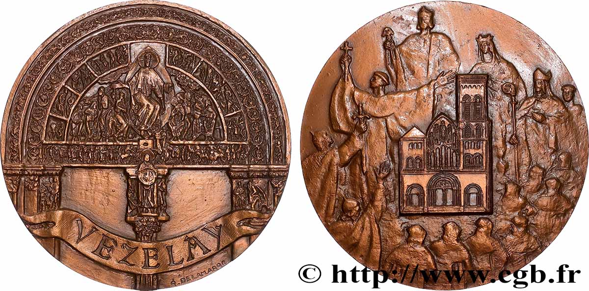 MÉDAILLES RELIGIEUSES Médaille, Vézelay TTB+